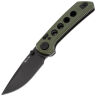 Нож Reate PL-XT Drop Point black PVD сталь Nitro-V рукоять Green Micarta/Black G10