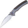 Нож WE Knife Ziffius satin сталь CPM-20CV рукоять Gray Titanium/Twill Carbon Fiber (WE22024A-2)