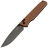 Нож SRM Terrier black сталь 140Cr Laminated рукоять Brown Micarta (258L-MN2)