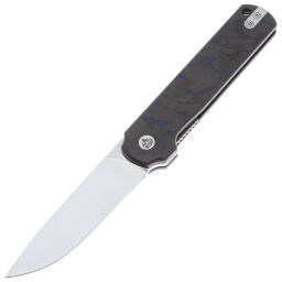 Нож QSP Lark satin сталь 14C28N рукоять Blue Shredded CF/G10 (QS144-E)