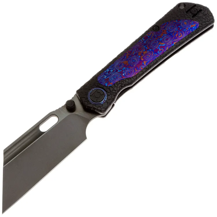 Нож Kunwu Cochise DLC сталь Vancron рукоять Timascus/Black Honeydew Ti