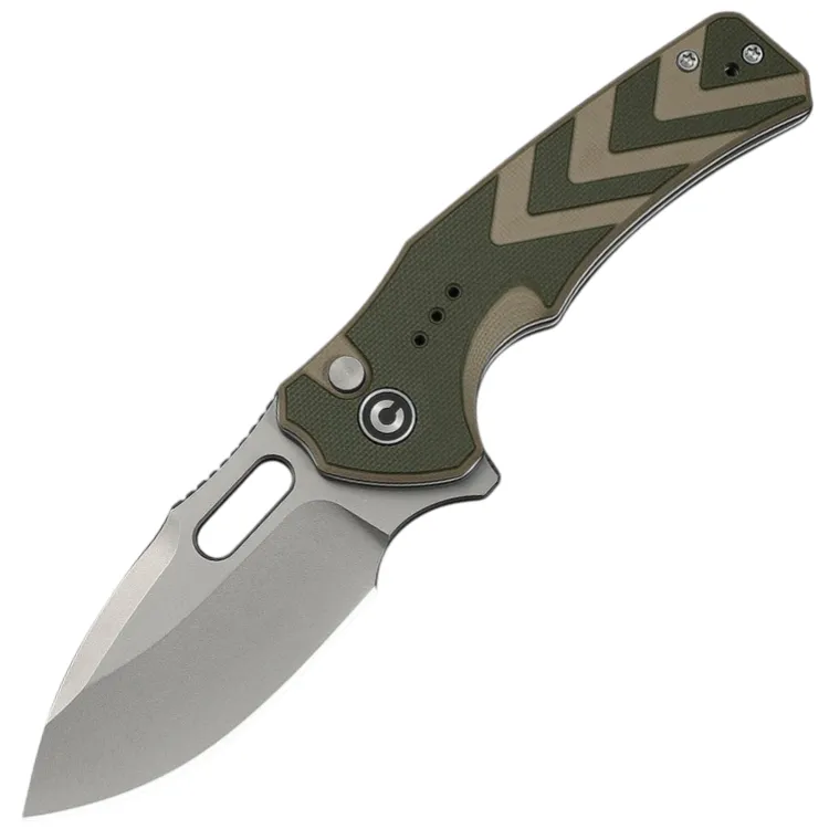 Нож CIVIVI Vexron stonewash сталь 14C28N рукоять Green/Tan G10 (C24066-2)