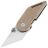Нож Kansept Dash stonewash сталь 154CM рукоять Brown Micarta