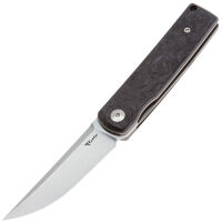 Нож Reate Bushido satin сталь M390 рукоять Dark Matter Purple FatCarbon