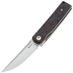Нож Reate Bushido satin сталь M390 рукоять Dark Matter Purple FatCarbon