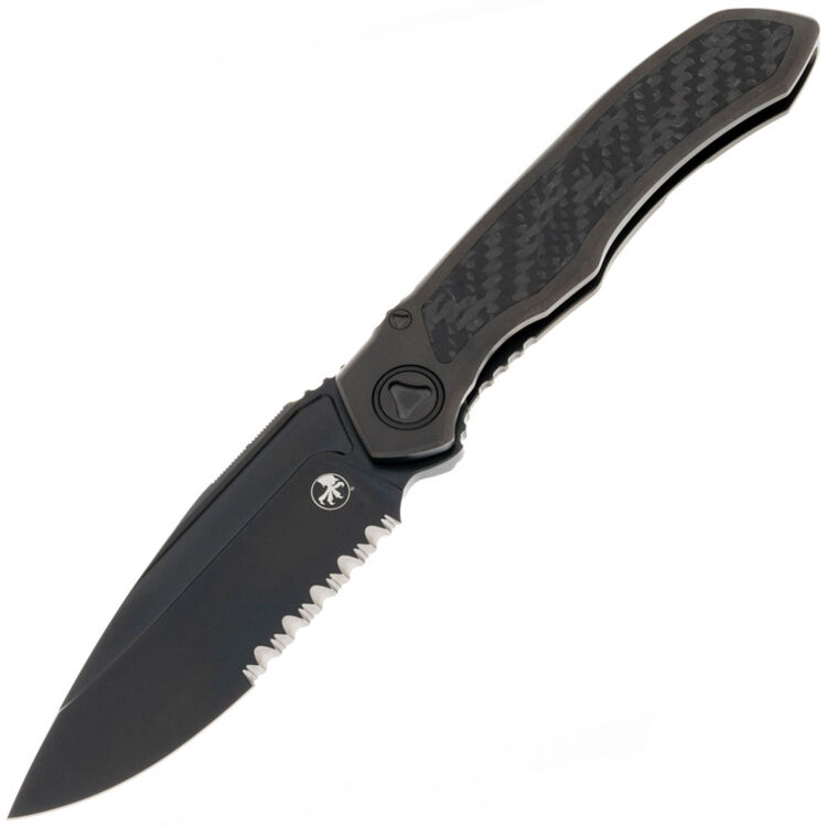 Нож Microtech Anax S/E PS DLC сталь M390 рукоять DLC Ti/Carbon Fiber (190C-2DLC)