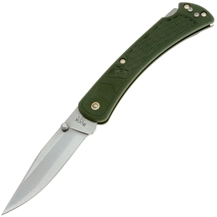 Нож BUCK 110 Slim Select сталь 420HC рукоять Olive Drab Nylon (0110ODS2)