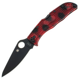 Нож Spyderco Endela Black сталь CPM-20CV рукоять Red&Black Zome FRN (C243ZFPRDBBK)