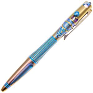 Ручка тактическая Rike Knife TR02 Gold Blue Titanium  (RK-TR02-Gold Blue-GB)