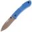 Нож Ka-Bar Dozier Folding Hunter сталь D2 рукоять Blue Zytel (KA4062D2)