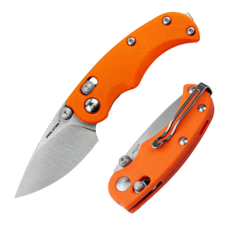 Нож Real Steel Esca satin сталь 12C27 рукоять Orange GFN (7181SO)