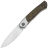 Нож NL Knives Frodo 2.0 Drop point satin сталь М390 рукоять Bronze Twill 12к CF