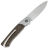Нож NL Knives Frodo 2.0 Drop point satin сталь М390 рукоять Bronze Twill 12к CF