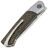 Нож NL Knives Frodo 2.0 Drop point satin сталь М390 рукоять Bronze Twill 12к CF