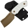 Нож Kansept Korvid S Fixed Rose Gold сталь 14C28N рукоять White G10