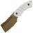 Нож Kansept Korvid S Fixed Rose Gold сталь 14C28N рукоять White G10