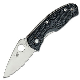 Нож Spyderco Persistence Serrated LTW сталь 8Cr13MoV рукоять Black FRN (C136SBK )