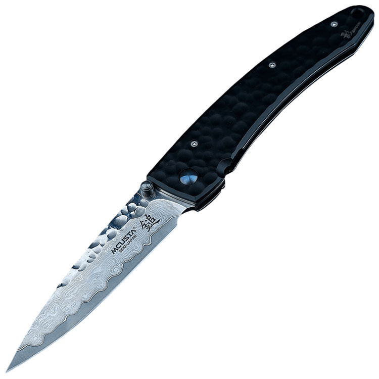 Нож Mcusta Forge Shadow Tsushi сталь VG-10/Damascus рукоять чёрная сталь 420J3 (MC-0114BD)