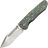 Нож Kansept Superhawk сталь Damascus рукоять Green Carbon Fiber/Titanium