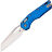 Нож Microtech MSI Ram-Lok stonewash сталь M390MK рукоять Fluted Blue Aluminum (210-10FLB)