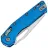 Нож Microtech MSI Ram-Lok stonewash сталь M390MK рукоять Fluted Blue Aluminum (210-10FLBL)