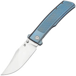 Нож Kansept Bison satin сталь S35VN рукоять Blue Titanium/Frag Pattern