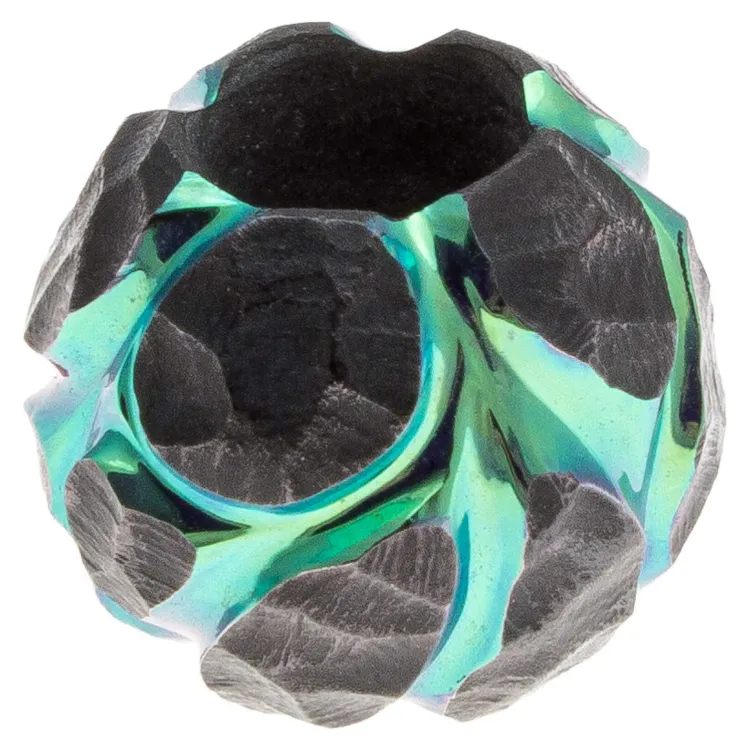 Бусина темлячная Legenti Лава Круглая Titanium