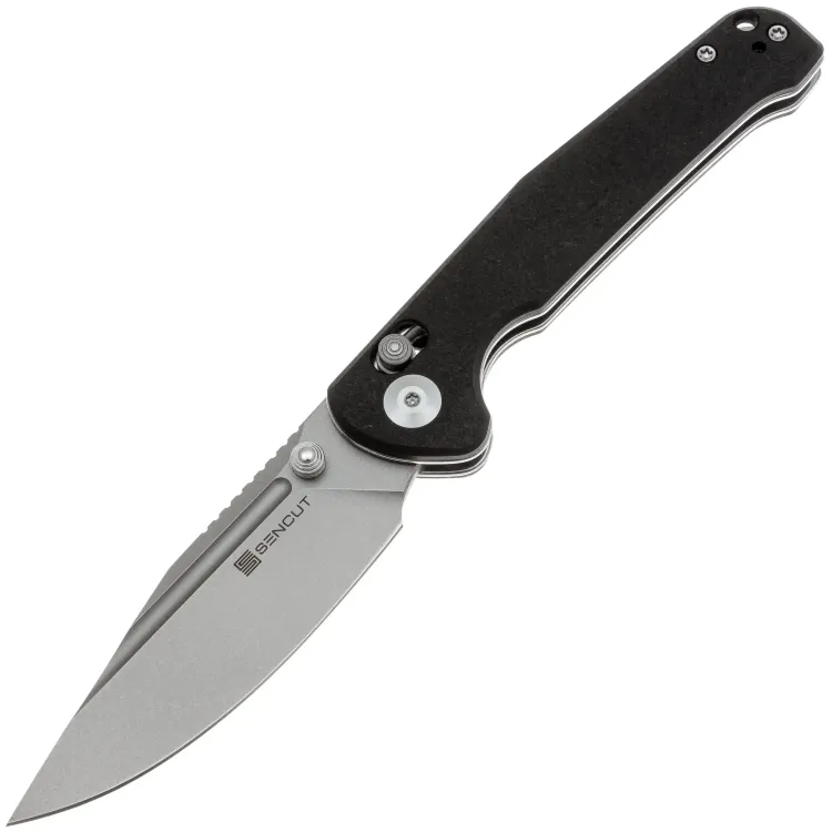 Нож Sencut Glenspar stonewash сталь 9Cr18MoV рукоять Black Shredded G10 (S25046-2)