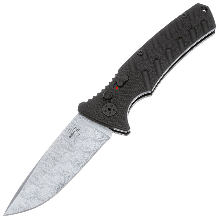 Нож Boker Plus Strike Drop point сталь Damascus рукоять Black Aluminium (01BO507DAM)