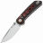 Нож Reate PL-XT Drop Point stonewash сталь Nitro-V рукоять Black Micarta/Red G10