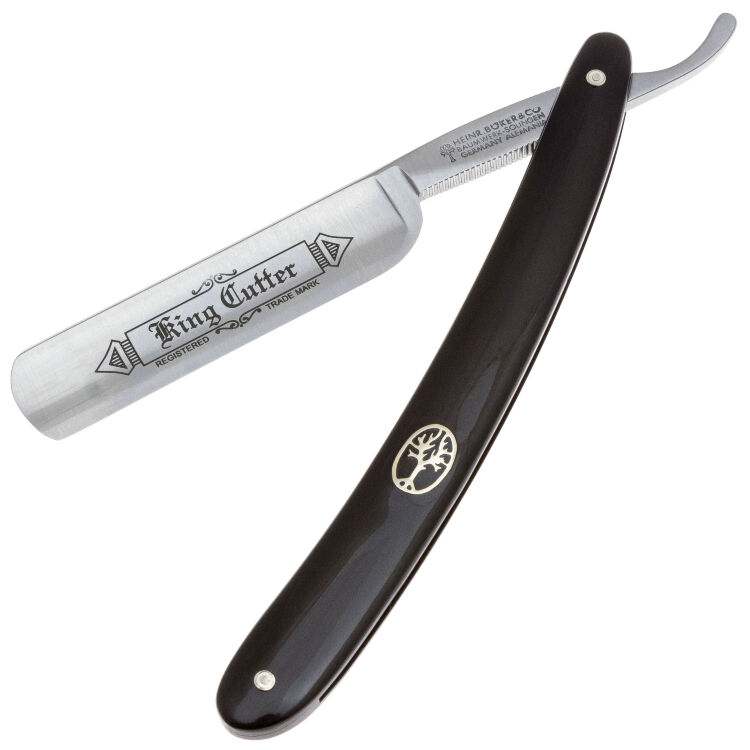 Опасная бритва Boker King Cutter Original 5/8" Carbon Steel рукоять пластик черный (140524)
