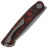 Нож NL Knives Frodo 2.0 Drop point stonewash сталь M390 рукоять Chaotic Red CF