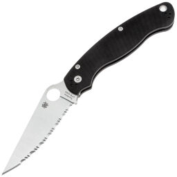Нож Spyderco Military 2 Serrated Satin сталь S30V рукоять Black G10 (C36GS2)
