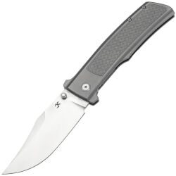 Нож Kansept Bison satin сталь S35VN рукоять Gray Titanium/Frag Pattern