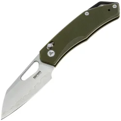 Нож SRM Cub beadblast сталь Laminated 140Cr рукоять Green G10