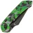Нож Tenable Fenrir Top Liner Lock blackwash сталь D2 рукоять Green Camouflage G10