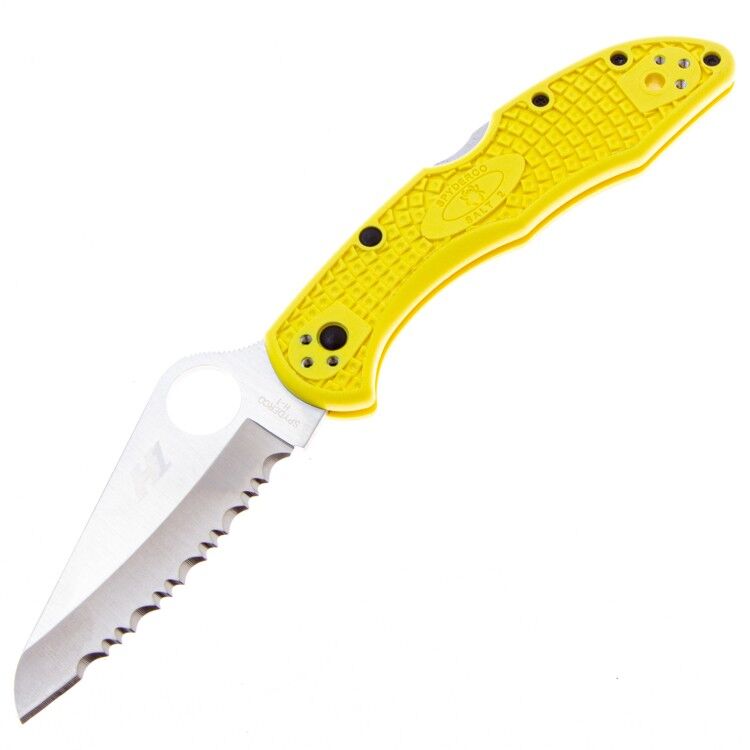 Нож Spyderco Salt 2 Serrated сталь H1 рукоять Yellow FRN (С88SYL2)