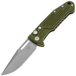 Нож FOX New Smarty stonewash сталь N690 рукоять OD Green Aluminium (FX-503 ALOD)