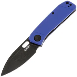 Нож Kubey Hyde blackwash сталь 14C28N рукоять Blue G10