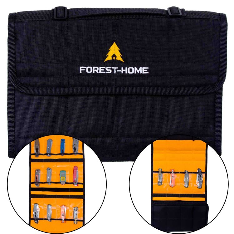 Сумка для 12 ножей Forest-Home logo Classic 3x4 прозрачные карманы