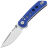 Нож Reate PL-XT Drop Point stonewash сталь Nitro-V рукоять Blue G10