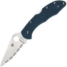 Нож Spyderco Delica 4 Serrated сталь K390 рукоять Blue FRN (C11FSK390)