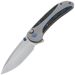 Нож WE Knife Zizzit beadblast сталь CPM-20CV рукоять Gray Titanium/Marble CF (WE23031-3)