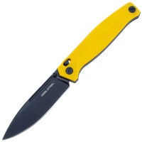 Нож Real Steel Huginn Black сталь VG-10 рукоять Yellow G10 (7653YB)
