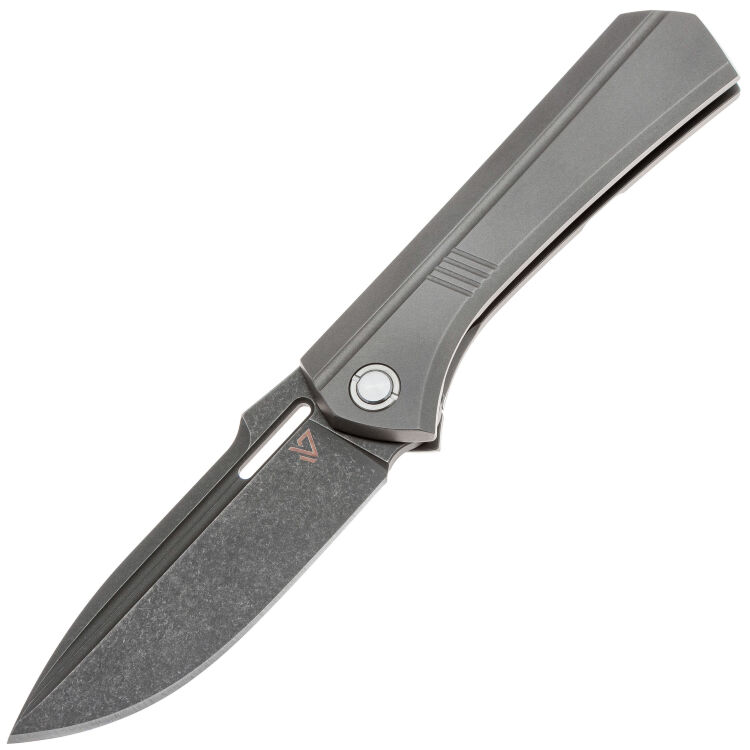 Нож Vanguard Continuum stonewash сталь M390 рукоять Gray Titanium