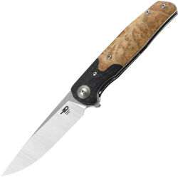 Нож Bestech Ascot satin сталь 14C28N рукоять CF/Lightburl Wood (BG19D)