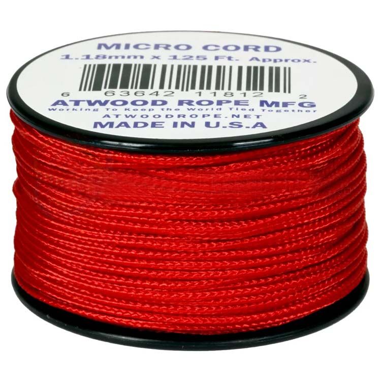 Паракорд Atwoodrope Micro Cord Red 38м