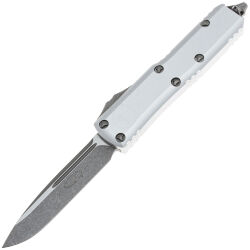 Нож Microtech UTX-85 S/E apocalyptic сталь M390 рукоять Clear Aluminium (231-10APCR)