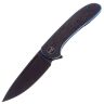 Нож We Knife Saakshi Blackwash сталь CPM-20CV рукоять Marble CF/Blue Ti (WE20020C-2)