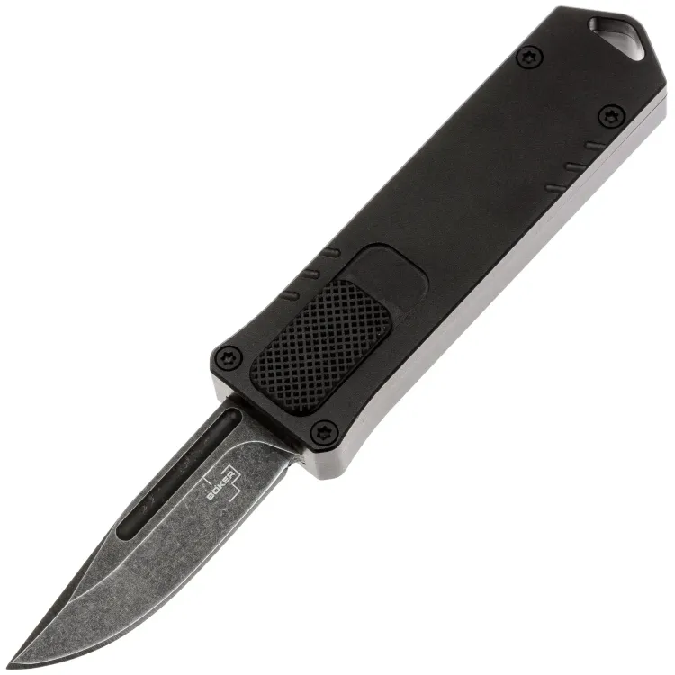 Нож Boker Plus USB OTF 2.0 blackwash сталь D2 рукоять Black Aluminium (06EX266)